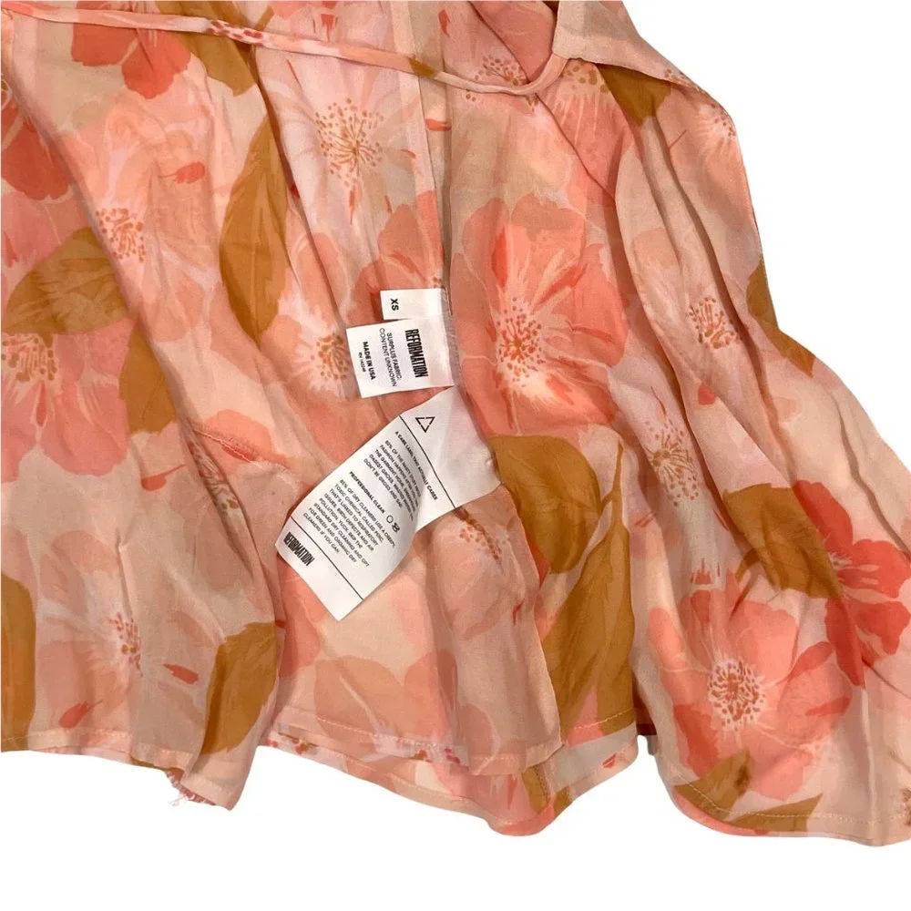 Reformation Hibiscus Floral Wrap Dress - Picture 7 of 7